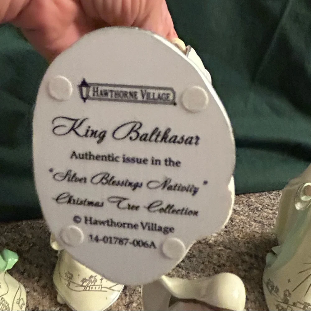 50%off w❤️ Hawthorne Village Silver Blessings Christmas Nativity Set of 6  flaw
